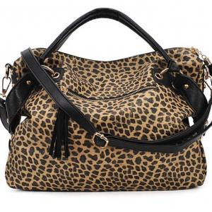 Tassels Sequined Leopard Handbag Shoulder Bag