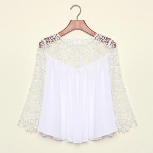 Spring Summer Women Blouses Fashion Casual Lace..