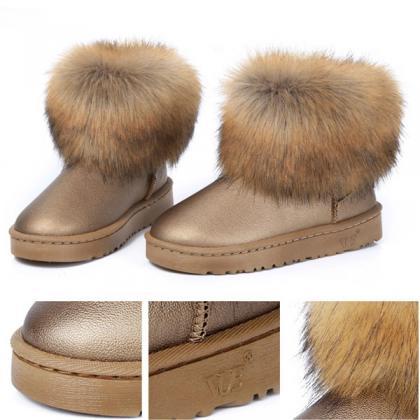 Fashion Waterproof Wool Snow Boots