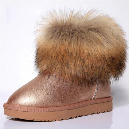 Fashion Waterproof Wool Snow Boots