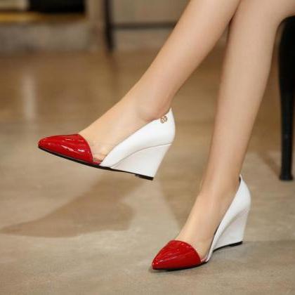 Women's Patent Leather Wedge Heel..