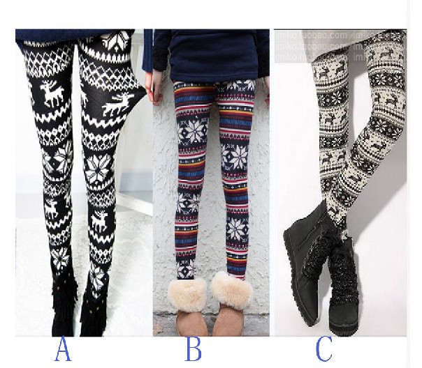 Hde Womens Knitted Nordic Multi Style Insulated Leggings Winter