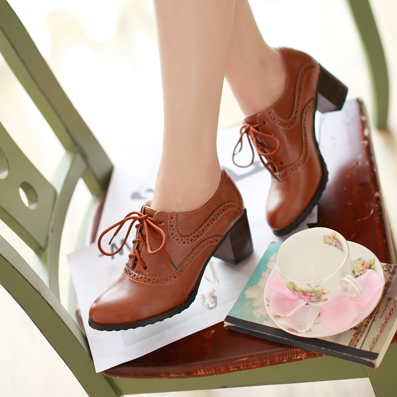 Brogue heels womens hotsell
