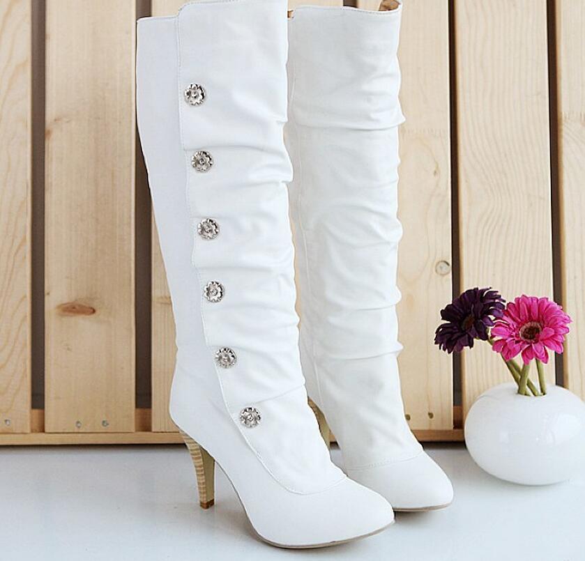 Knee High Boots Women Fashion Solid Color Explosions